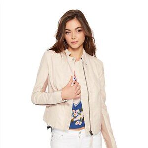 Free People Vegan Moto Leather Jacket Pink Size 0